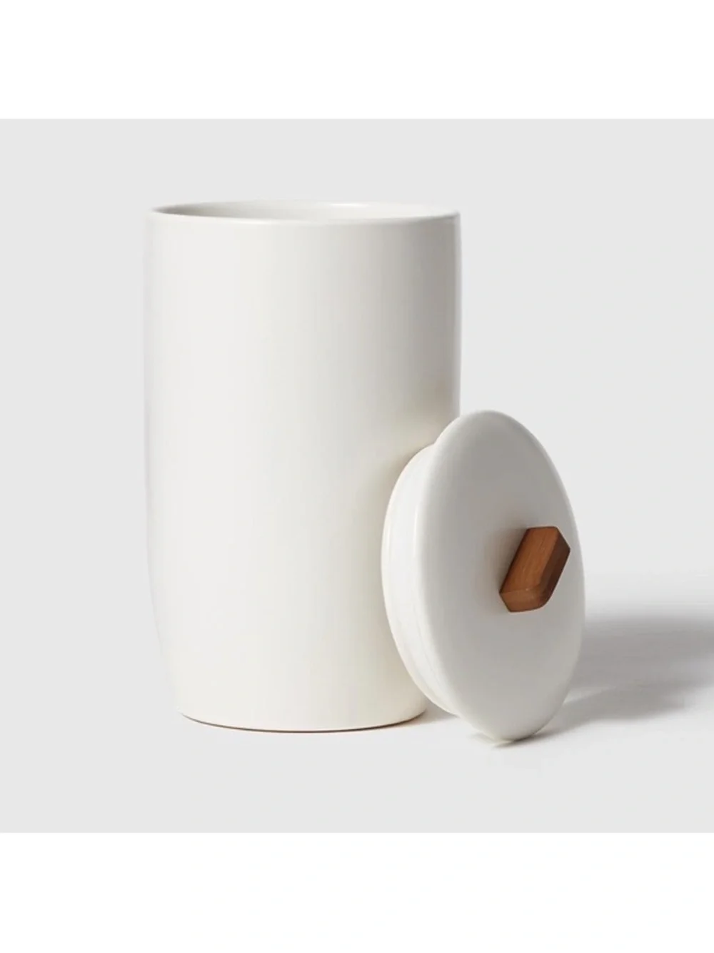 The Container Store Marie Kondo Cloud White Large Ceramic Bulk Canister